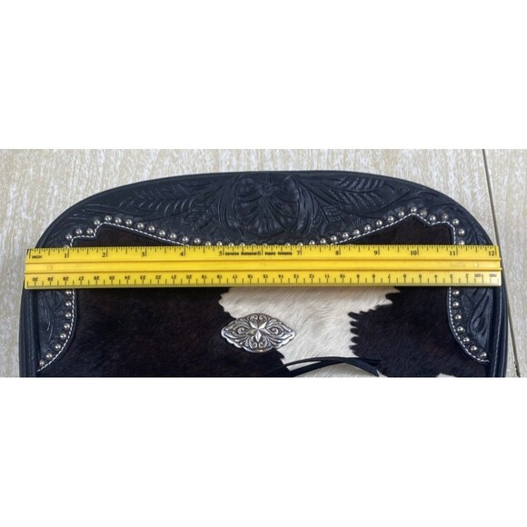 American West Womens Cow Town Hobo Pony Hair-On Leather Handbag Bag OS - Picture 8 of 10
